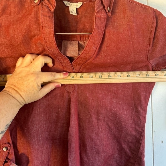 Cato’s Women’s Red Linen Blend Shirt Size XS - Picture 7 of 11